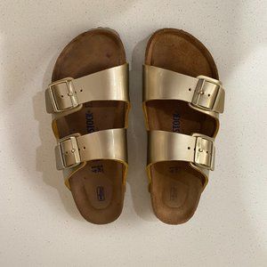Birkenstock Arizona - Gold, Size 41, Narrow